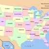 Napříč Amerikou - mapa států