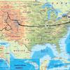 Napříč Amerikou - mapa trasy